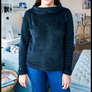 Dudley stephens Brighton boatneck in bubble fleece small black